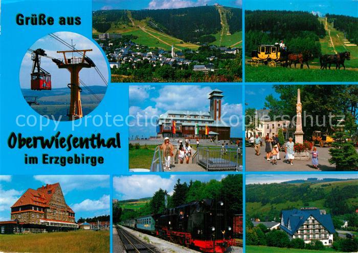 Oberwiesenthal Erzgebirge Panorama Postkutsche Fichtelberghaus Park Lokomotive