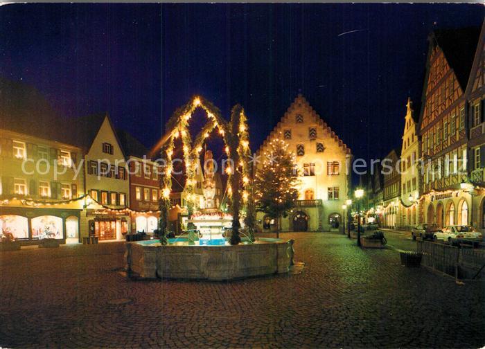 Bad Mergentheim Marktplatz Rathaus Brunnen