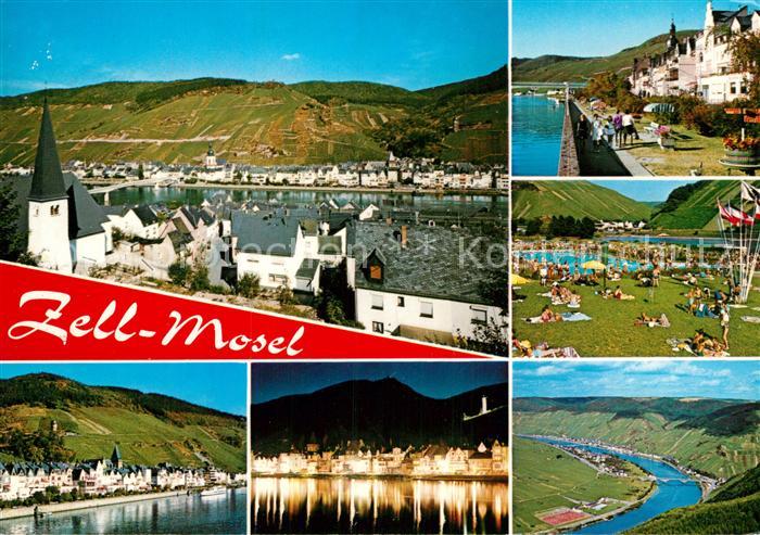 Zell Mosel Panorama Moselpartien Schwimmbad