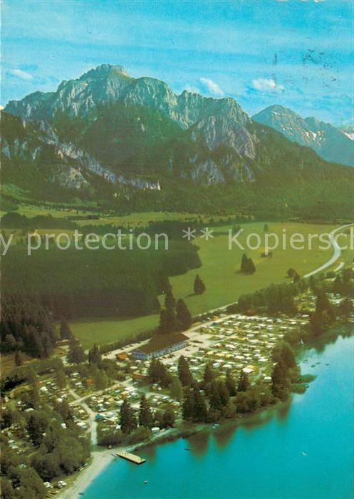 Schwangau Campingplatz am Bannwald Fliegeraufnahme