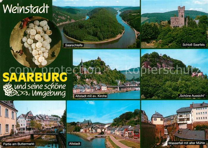 Saarburg Saar Saarschleife Schloss Saarfels Altstadt Kirche Schoene Aussicht But