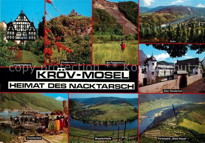 Kroev Mosel Dreigiebelhaus Klosterruine Am Felsensturz Panorama Alter Klosterhof