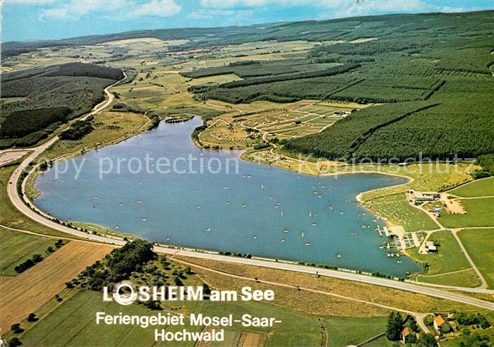 Losheim See Feriengebiet Mosel Saar Hochwald Fliegeraufnahme