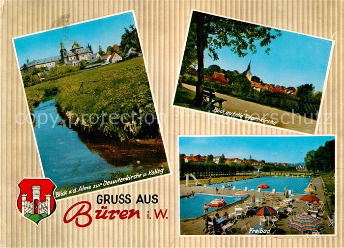 Bueren Westfalen Jesuitenkirche Kolleg Pfarrkirche Freibad