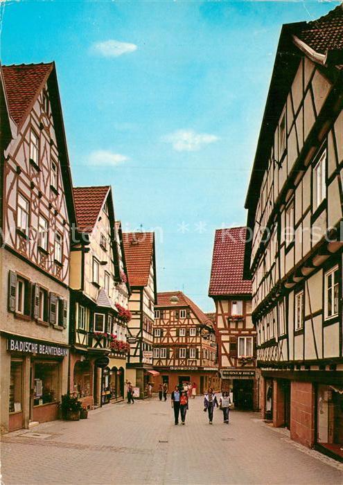 Mosbach Baden Fachwerkhaeuser Fussgaengerzone