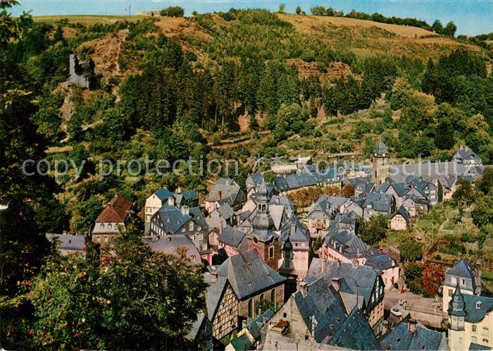 Monschau mit Burgruine Haller Fliegeraufnahme