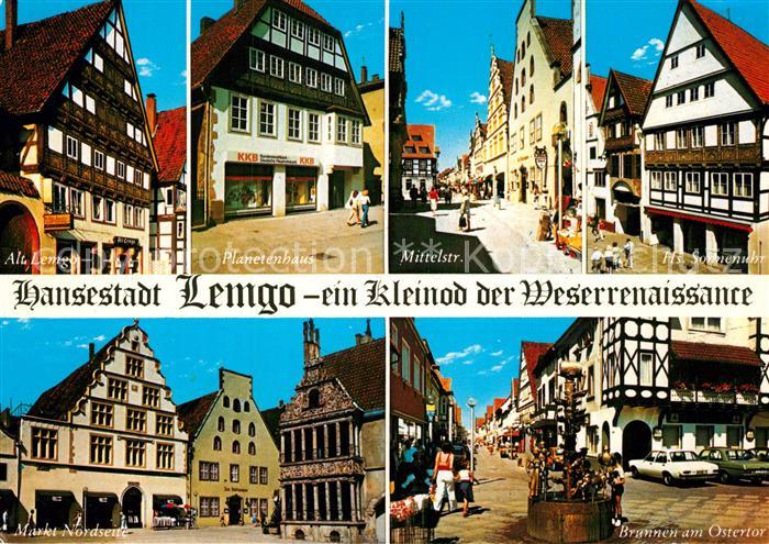 Lemgo Lippe NRW Alt Lemgo Planetenhaus Mittelstr Hs Sonnenuhr Markt Brunnen Oste