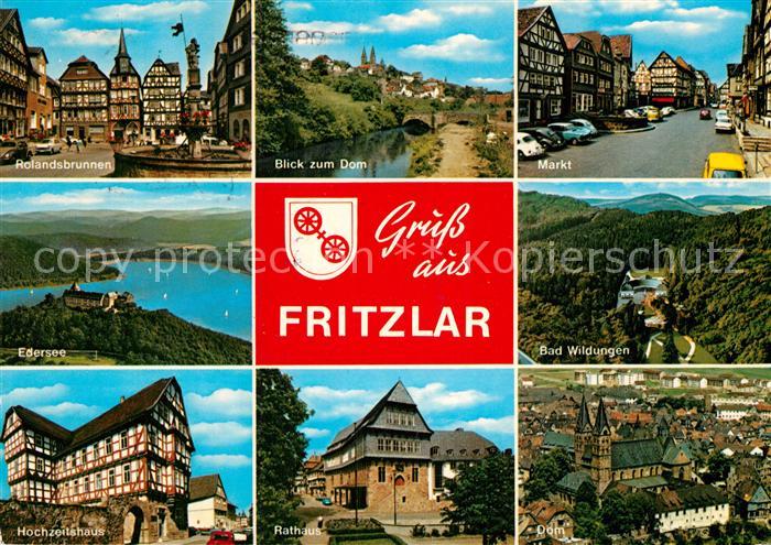 Fritzlar Rolandsbrunnen Dom Markt Edersee Bad Wildungen Hochzeitshaus Rathaus