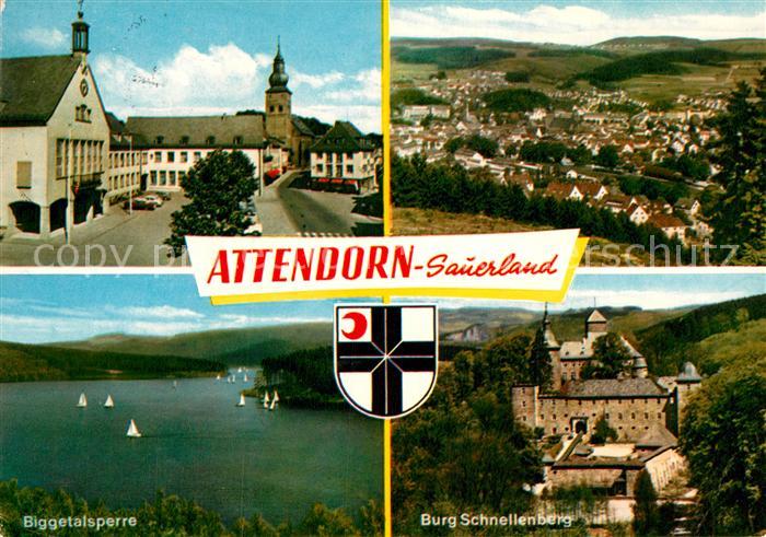 Attendorn Rathaus Panorama Biggetalsperre Burg Schnellenber