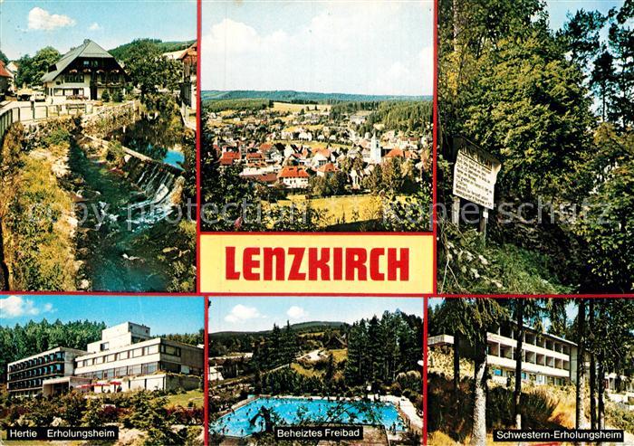 Lenzkirch Hochschwarzwald BW Dorfbach Panorama Hertie Erholungsheim Freibad Schw