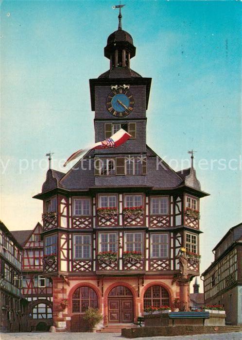 Heppenheim Bergstrasse Rathaus mit Marienbrunnen