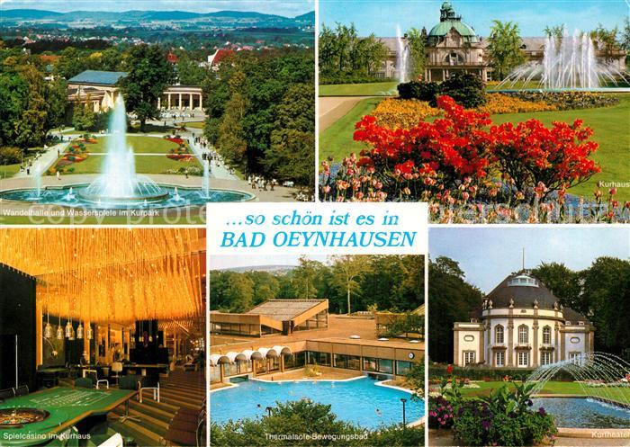 Bad Oeynhausen Wandelhalle Wasserspiele Kurpark Kurhaus Spielcasino Thermalbad K