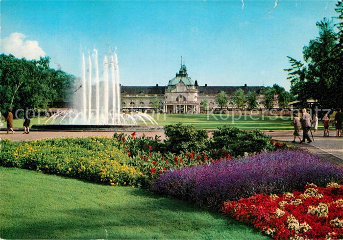 Bad Oeynhausen Kurhaus mit Kurpark und Leuchtfontaene