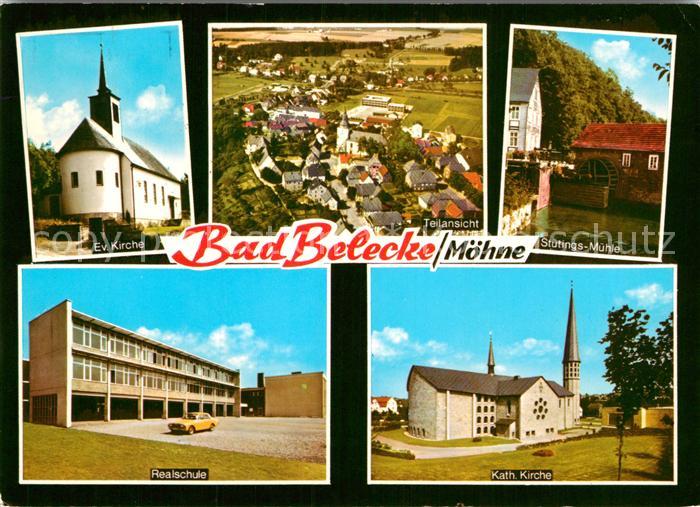 Bad Belecke Ev Kirche Fliegeraufnahme Stuetings Muehle Realschule Kath Kirche