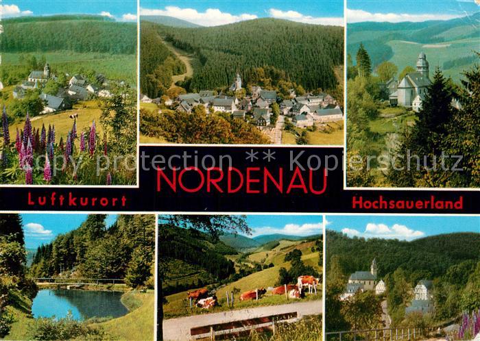 Nordenau Panorama Kirche Weiher Weide