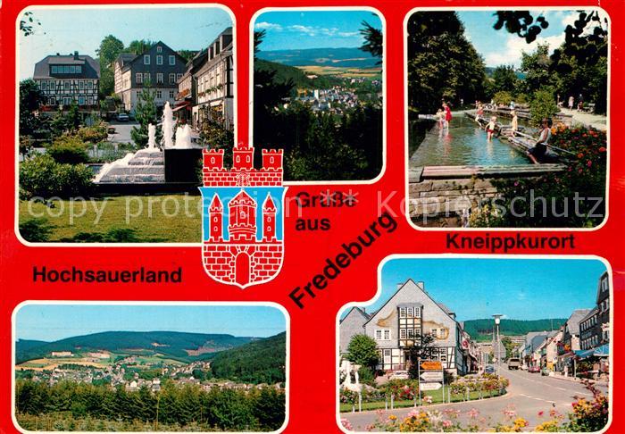 Fredeburg Schmallenberg Teilansichten Wassertretanlage Panorama Ortspartie