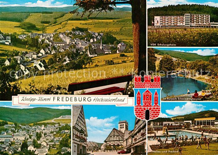 Fredeburg Schmallenberg Panorama VDK Erholungsheim Kurpark Hallen und Freibad Pa