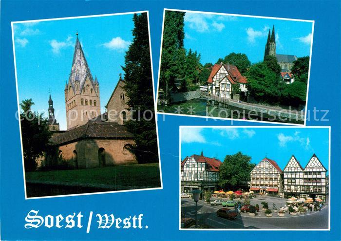 Soest Arnsberg Kirche Fachwerkhaeuser Marktplatz