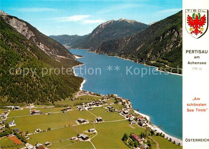 Pertisau Achensee Fliegeraufnahme Seepartie