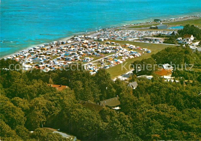 Dangast Nordseebad Fliegeraufnahme Camping und Strand Meerwasserquellbad