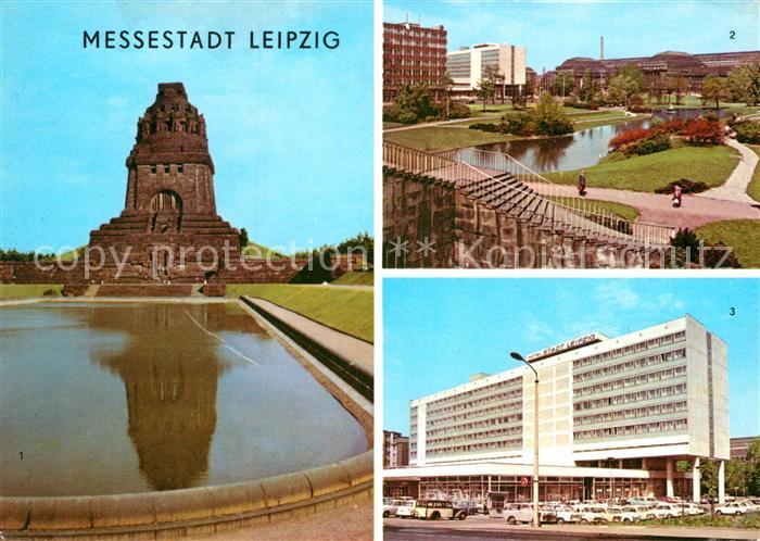 LEIPZIG Sachsen V?lkerschlachtdenkmal Schwanenteich Interhotel-Stadt-Leipzig