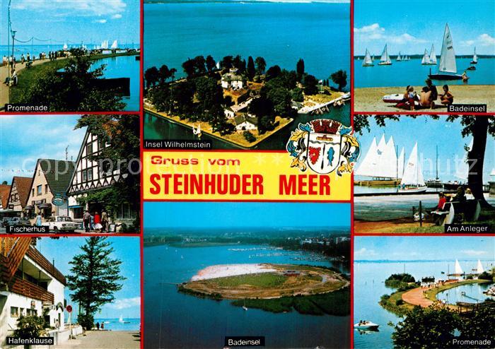 Steinhuder Meer Fliegeraufnahme Insel Wilhelmstein Badeinsel Anleger Promenade F