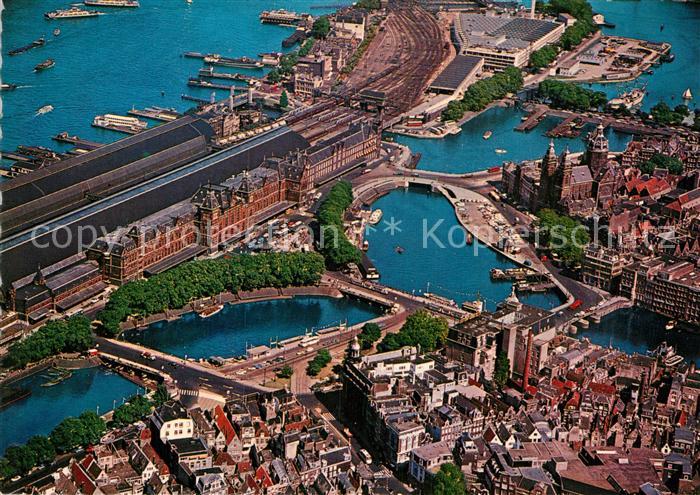 Amsterdam Niederlande Cantraal Station Fliegeraufnahme