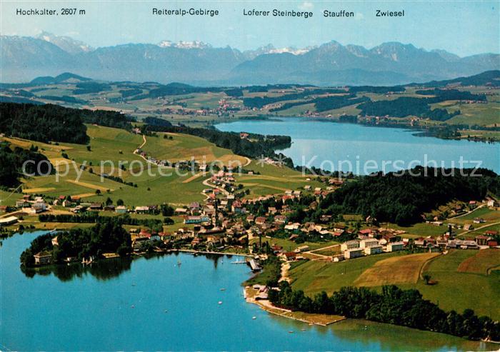 Mattsee Salzburg Fliegeraufnahme mit Oberturmer See