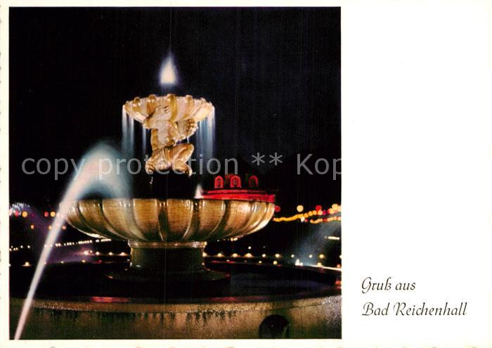 Bad Reichenhall Brunnen bei Nacht