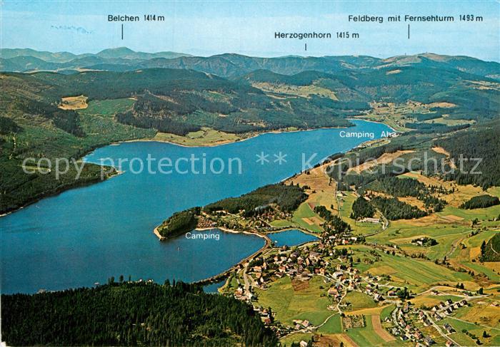 Schluchsee Fliegeraufnahme Camping Seepartie