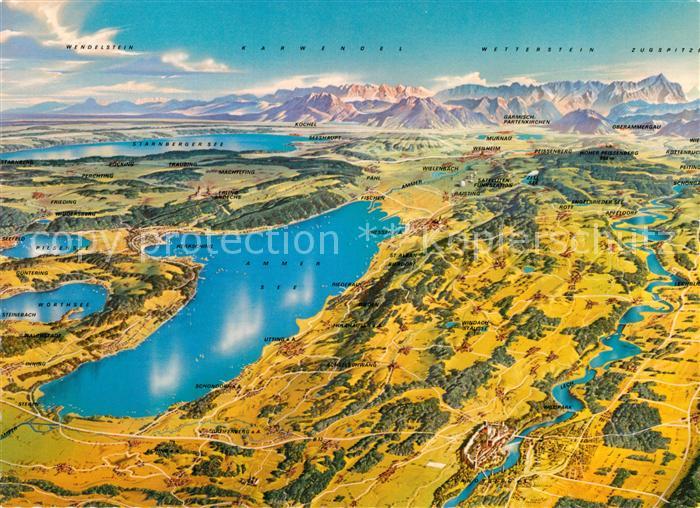 Ammersee Panoramakarte