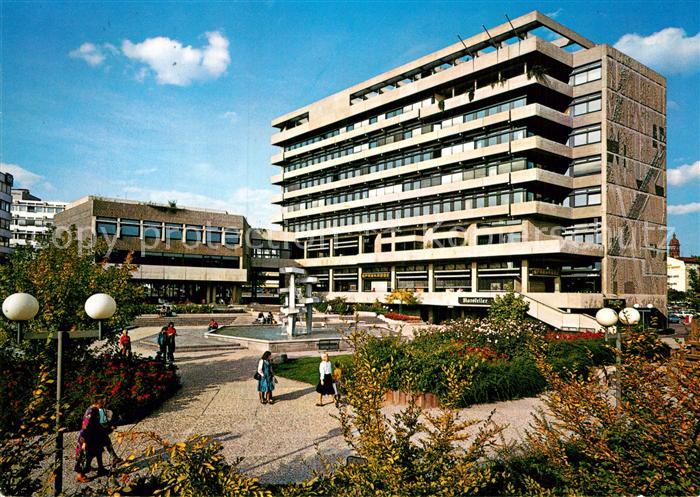 Pforzheim Neues Rathaus Marktplatz Wasserspiele Brunnen drei Gewalten