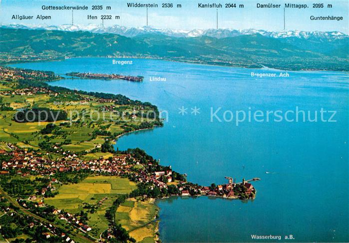 Wasserburg Bodensee Fliegeraufnahme Obersee