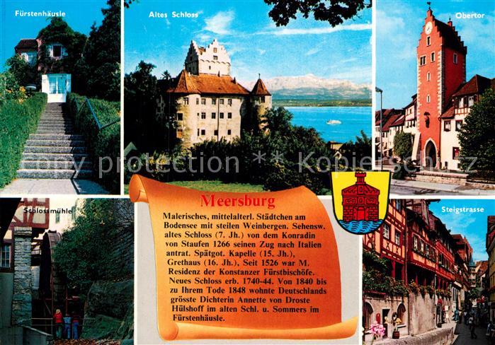 Meersburg Bodensee Fuerstenhaeusle Altes Schloss Obertor Schlossmuehle Steigstra