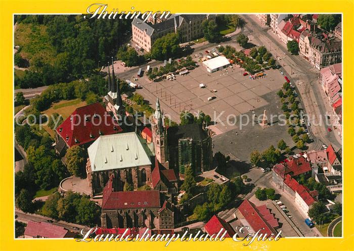 Erfurt Fliegeraufnahme Dom Severikirche