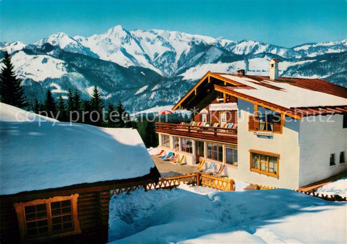 Reit Winkl Alpengasthof Pension Hindenburghuette Winter