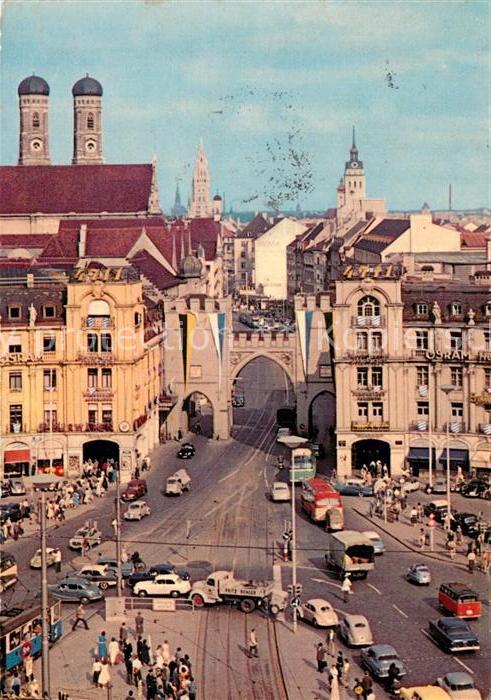 Muenchen Bayern Stachus Karlstor