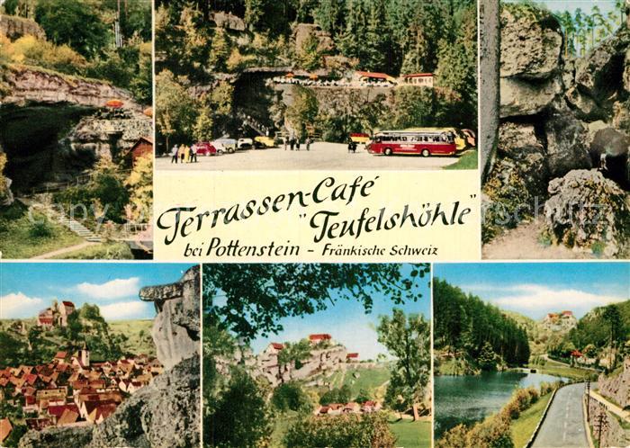Pottenstein Oberfranken Terrassenccafe Teufelshoehle