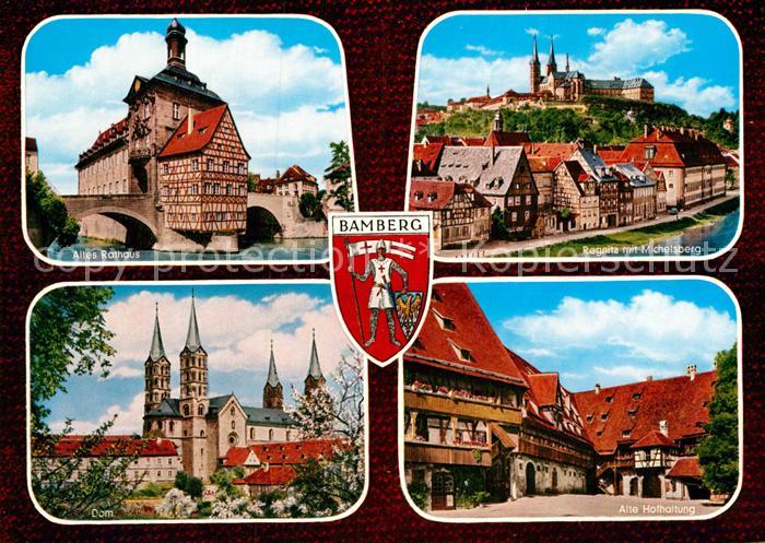 Bamberg Altes Rathaus Alte Hofhaltung Regnitz Michelsberg Dom