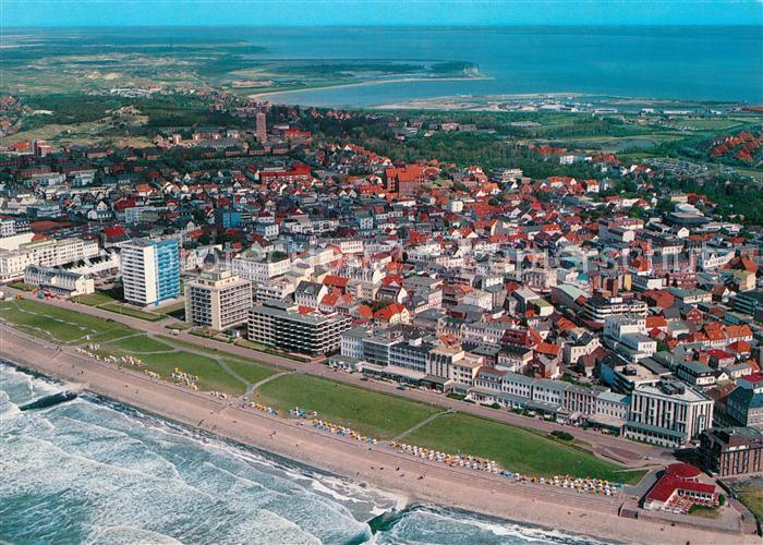 Norderney Nordseebad Fliegeraufnahme Kaiserstrasse Strandpromenade