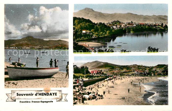 Hendaye Pyrenees Atlantiques Strand Panorama