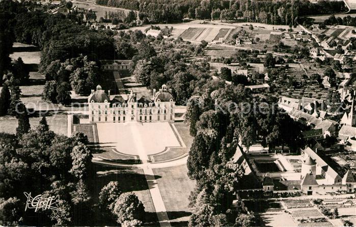 Cheverny Le Parc Le Chateau Vue aerienne