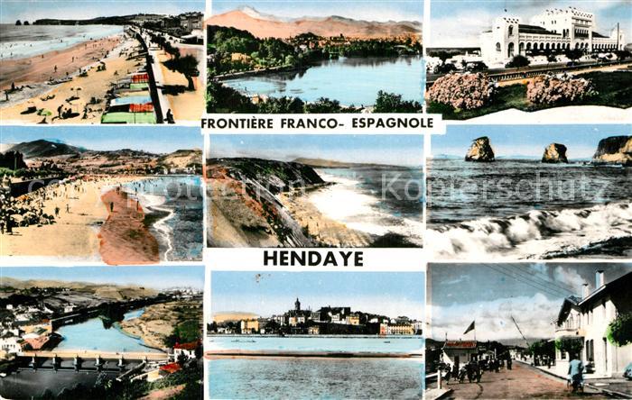 Hendaye Pyrenees Atlantiques Frontiere Franco Espagnole Details