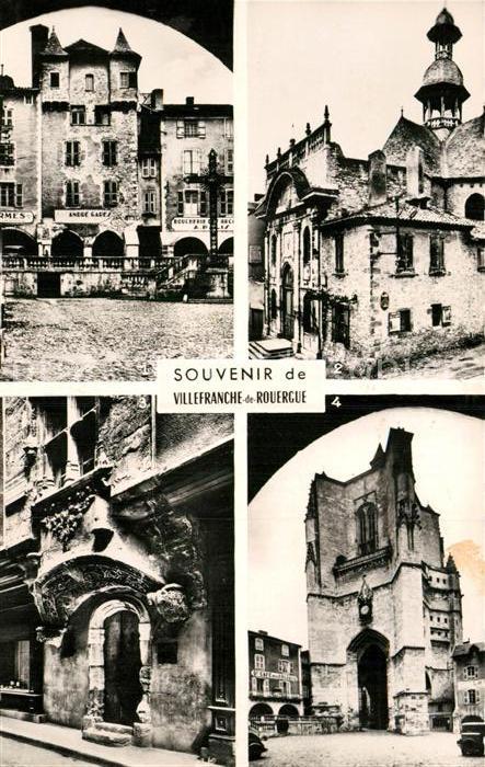 Villefranche-de-Rouergue Place Notre Dame Chapelle des Pepitents Noirs Clocher e