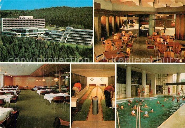 Clausthal-Zellerfeld Erholungsheim Buntenbock Speisesaal Kegelbahn Hallenbad