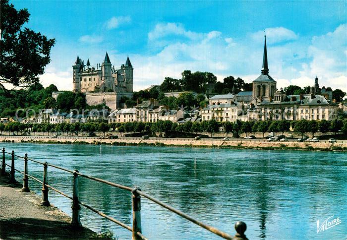 Saumur La Loire le quai Mayaud le chateau