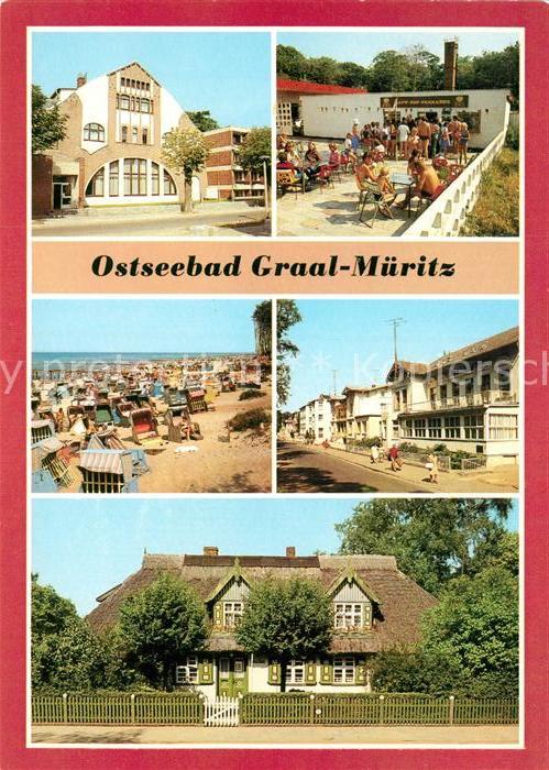 Graal-Mueritz Ostseebad Strandperle Cafe Eis Terrasse Strand Rosa Luxemburg Str