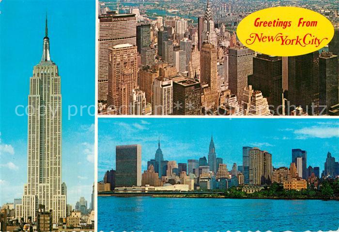 New York City Empire State Building PanAm und Chrysler Buildings Skyline