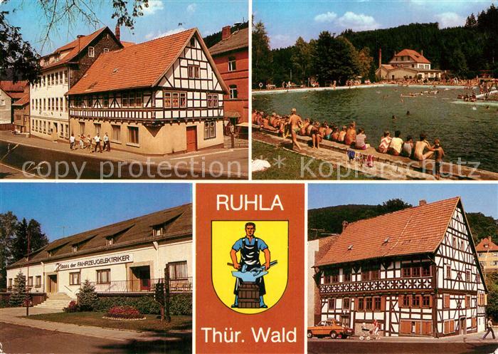 Ruhla Carl Gareis Strase Waldbad Haus der Fahrzeugelektriker Heimatmuseum