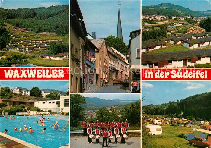Waxweiler Panorama Ortsmotiv Schwimmbad Musikkapelle Camping